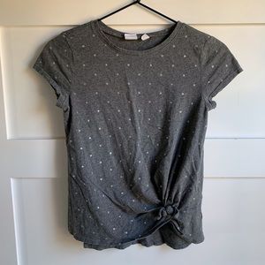 GAP | Preloved Tee Gray with Sparkle Dot & Tie L